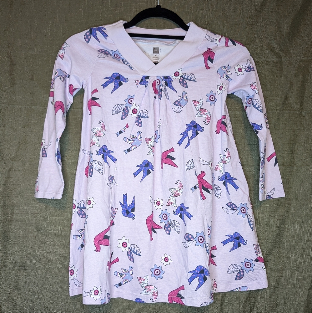 Tea Collection size 6 twirling bird dress